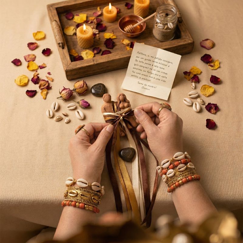Ritual de Amarração Amorosa — elementos sagrados